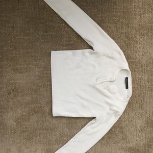 BRANDY white sweater/ henley